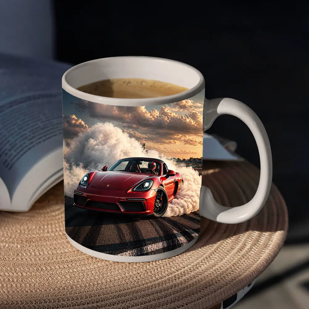 Porsche Boxster Red Drift Smoke Track – Mugs