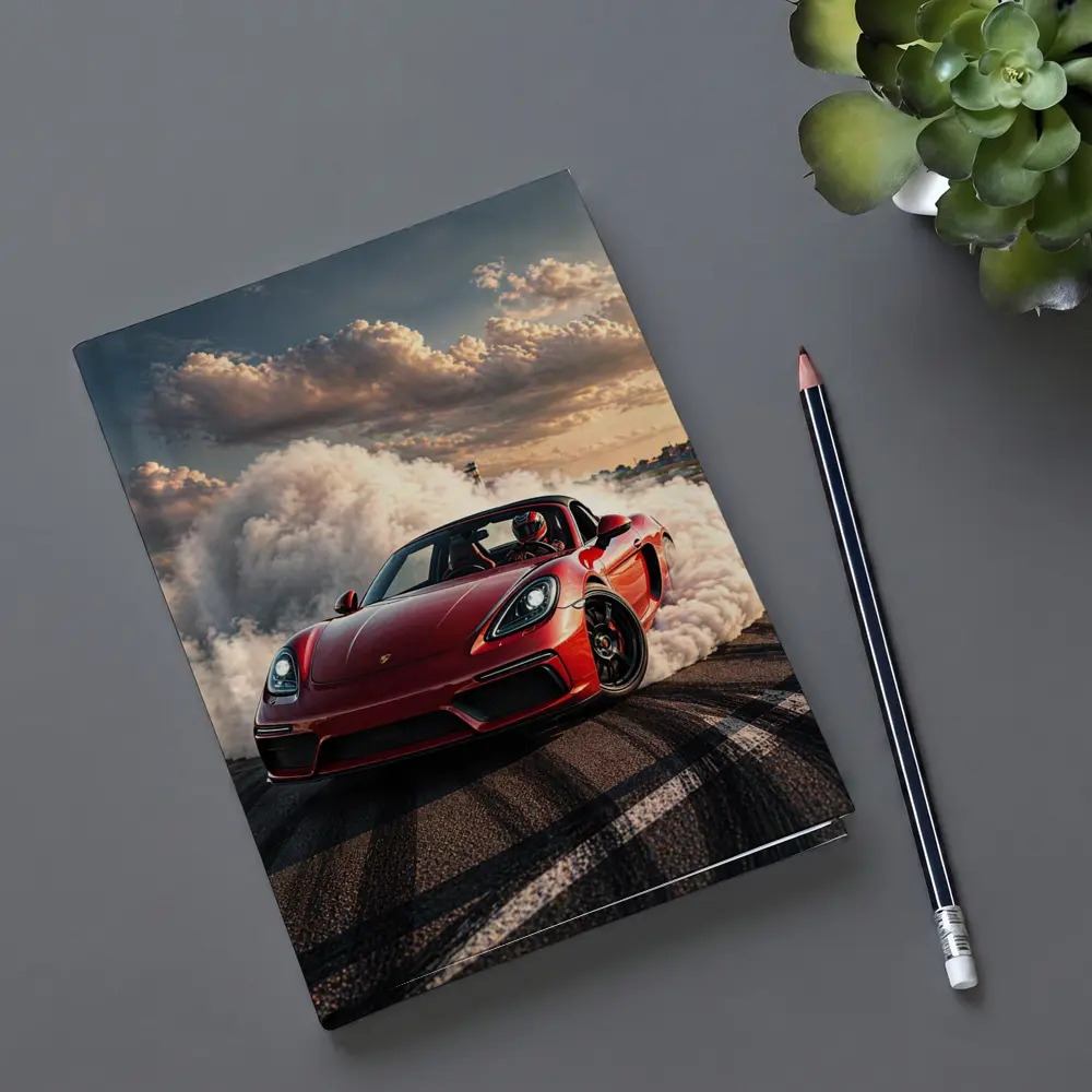 Porsche Boxster Red Drift Smoke Track – Notebooks