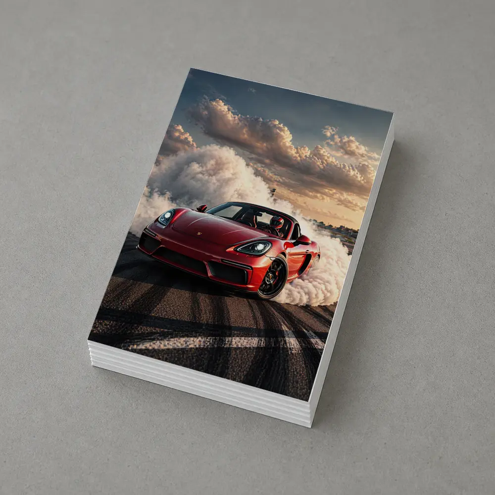 Porsche Boxster Red Drift Smoke Track – Postcards