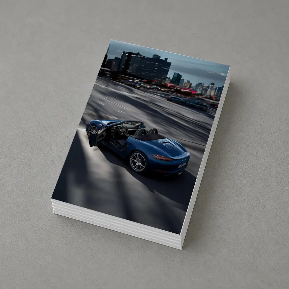 Porsche 718 Boxster S Blue City Highway – Postcards
