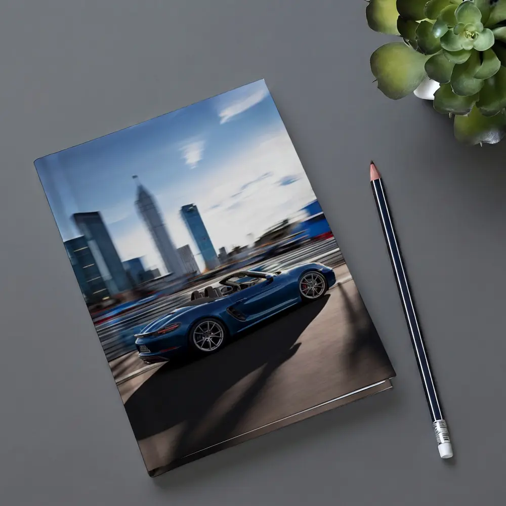 Porsche 718 Boxster Blue City Skyline – Notebooks