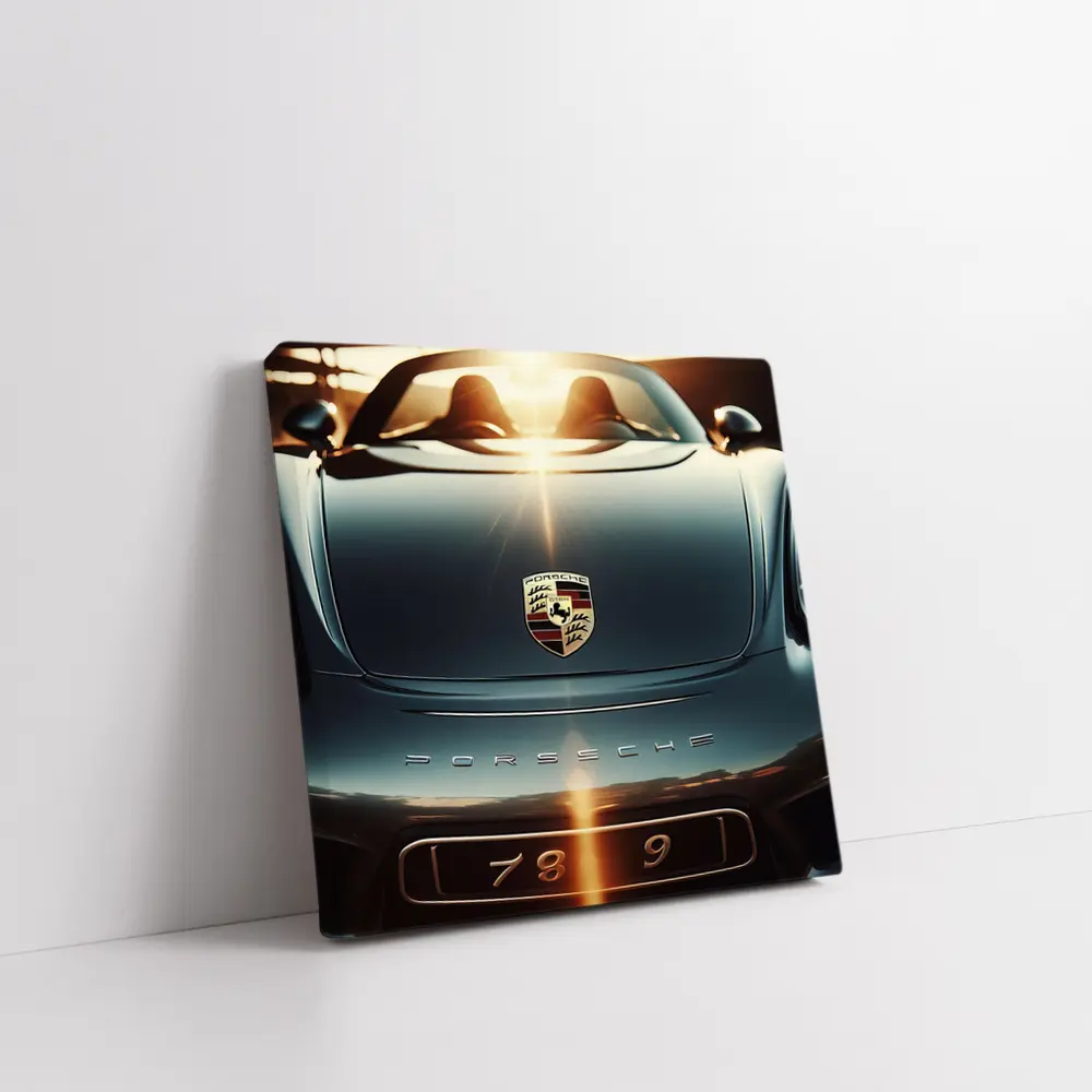 Porsche Boxster Hood Close Up Sunset Light – Wall Art