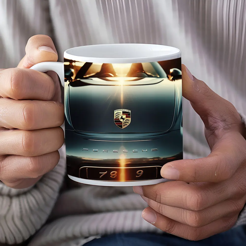 Porsche Boxster Hood Close Up Sunset Light – Mugs