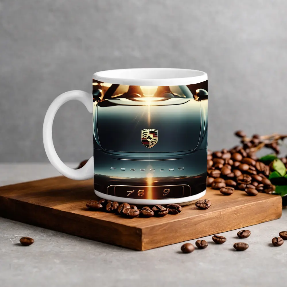 Porsche Boxster Hood Close Up Sunset Light – Mugs