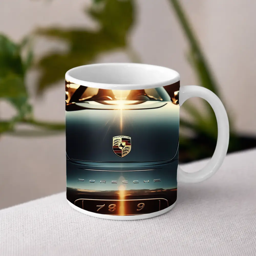 Porsche Boxster Hood Close Up Sunset Light – Mugs
