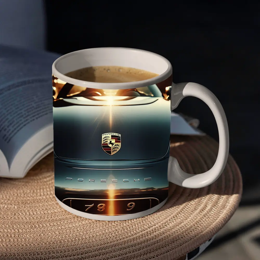 Porsche Boxster Hood Close Up Sunset Light – Mugs