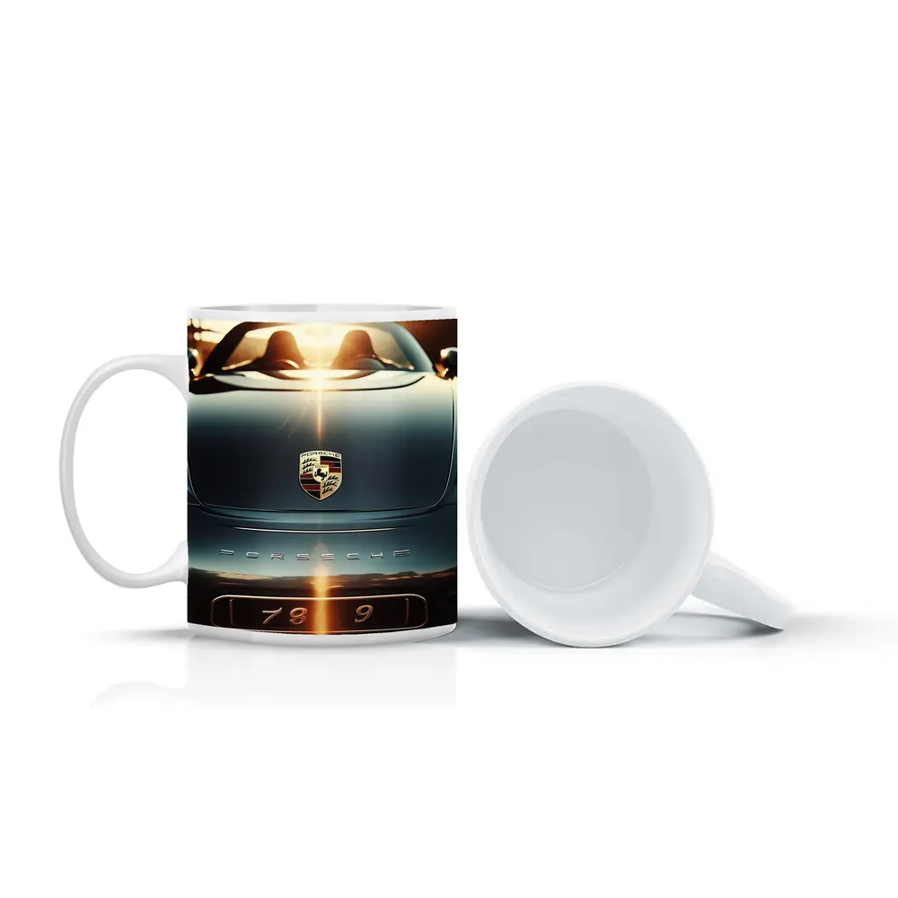 Porsche Boxster Hood Close Up Sunset Light – Mugs