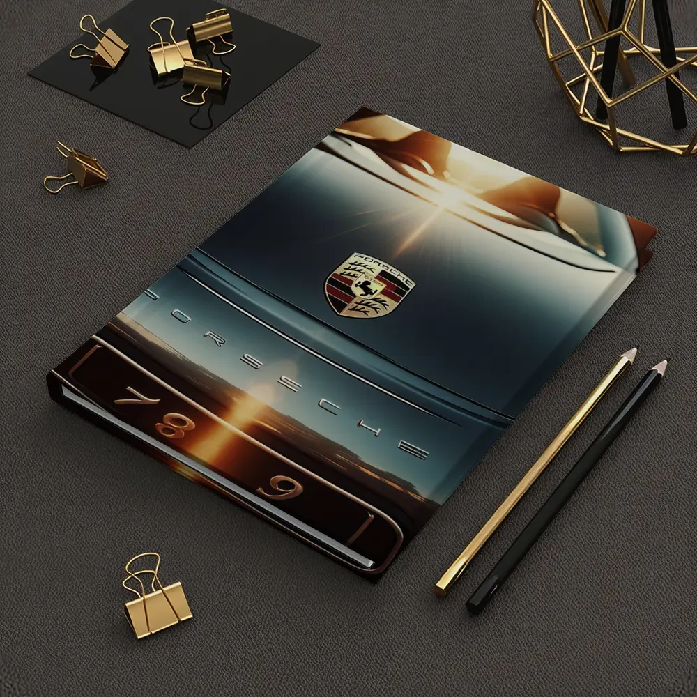 Porsche Boxster Hood Close Up Sunset Light – Notebooks
