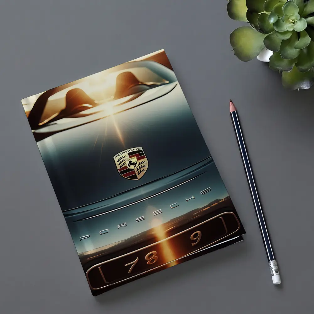 Porsche Boxster Hood Close Up Sunset Light – Notebooks