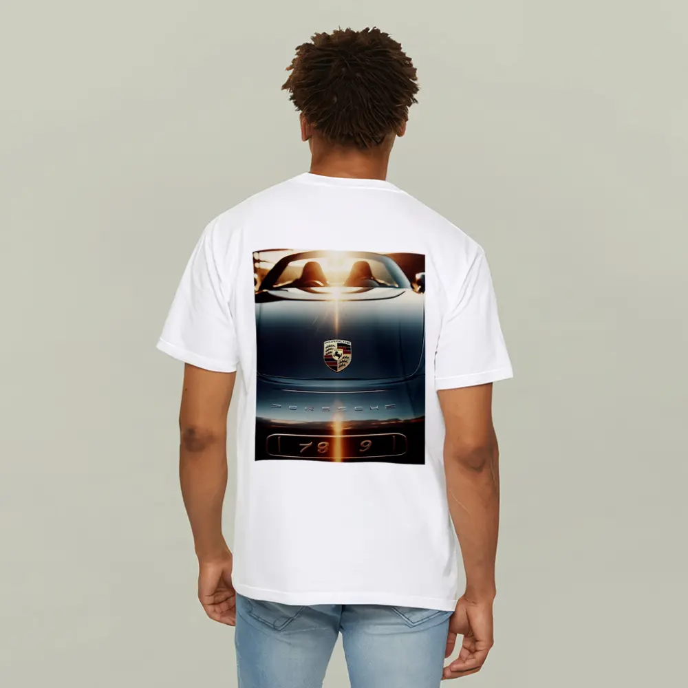 Porsche Boxster Hood Close Up Sunset Light – T-Shirts