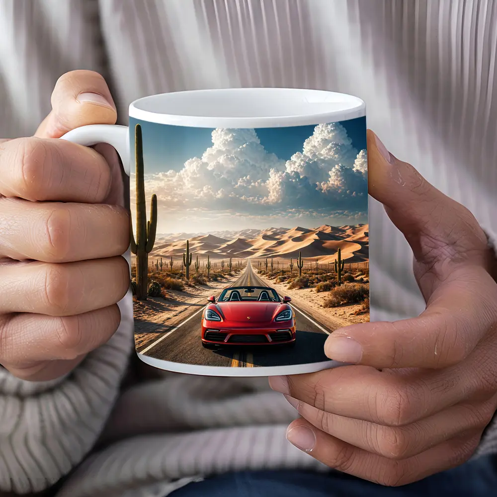 Porsche Boxster Red Desert Road Drive – Mugs
