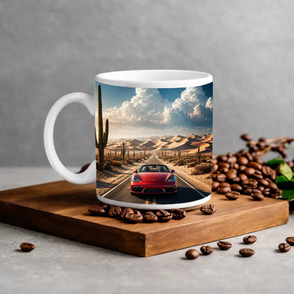 Porsche Boxster Red Desert Road Drive – Mugs