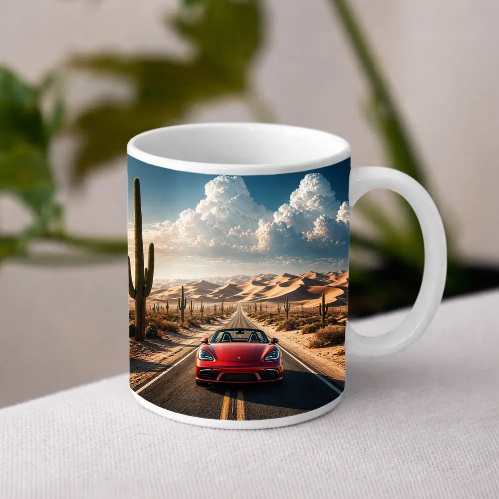 Porsche Boxster Red Desert Road Drive – Mugs