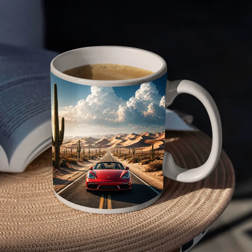 Porsche Boxster Red Desert Road Drive – Mugs
