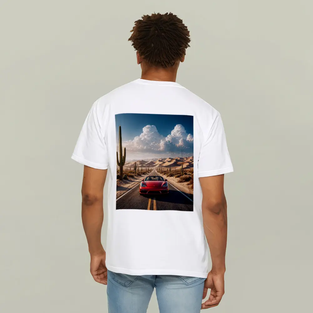 Porsche Boxster Red Desert Road Drive – T-Shirts
