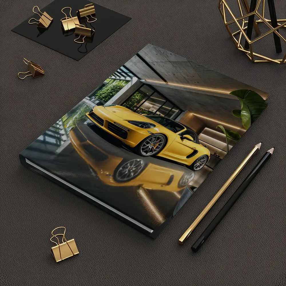 Porsche 718 Boxster Yellow Modern Garage – Notebooks