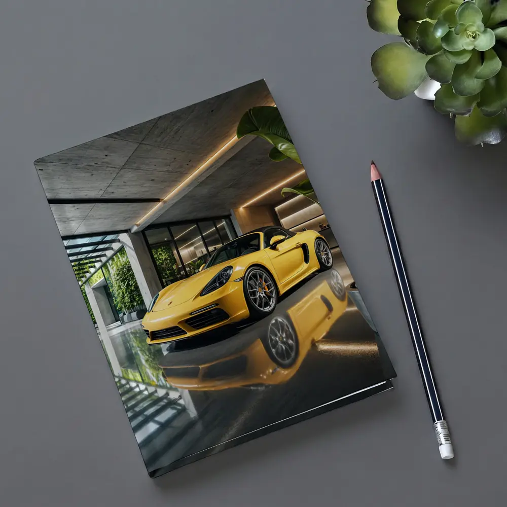 Porsche 718 Boxster Yellow Modern Garage – Notebooks