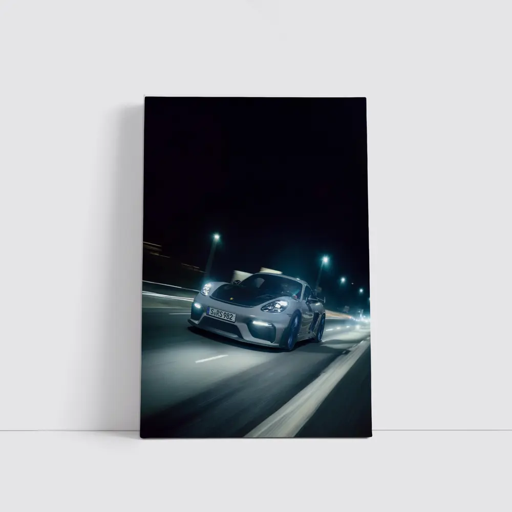 Porsche Cayman GT4 RS Night Street – Wall Art
