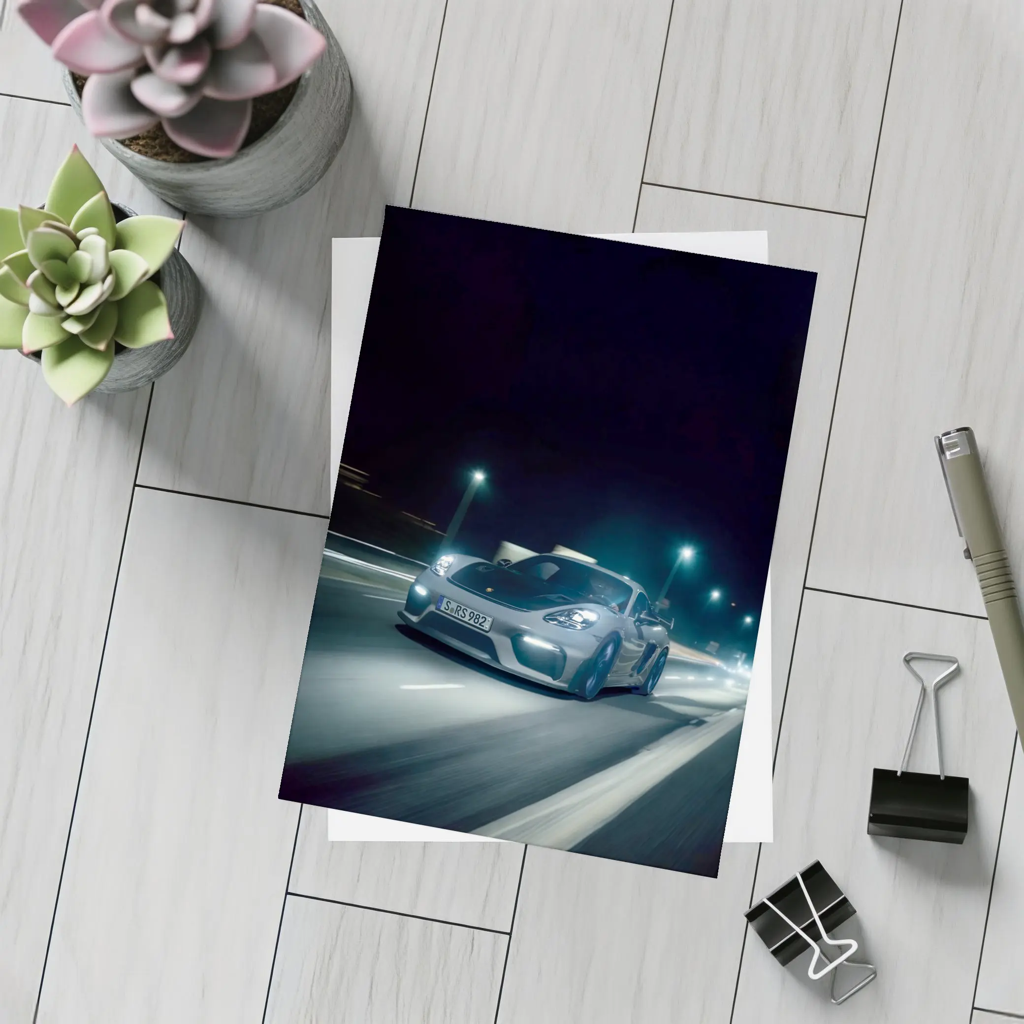 Porsche Cayman GT4 RS Night Street – Postcards