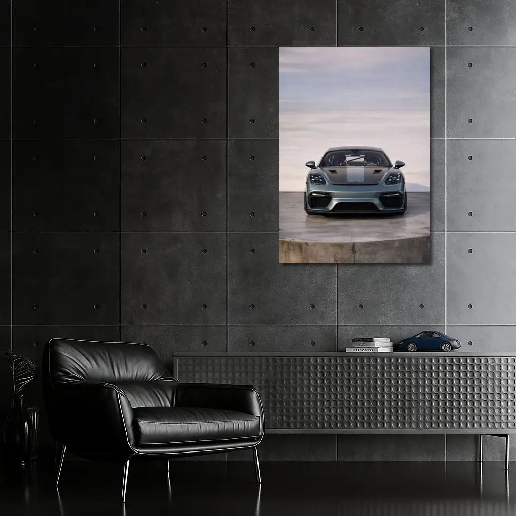 Porsche Cayman GT4 RS Front View Sky – Wall Art