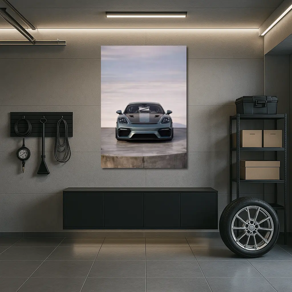 Porsche Cayman GT4 RS Front View Sky – Wall Art
