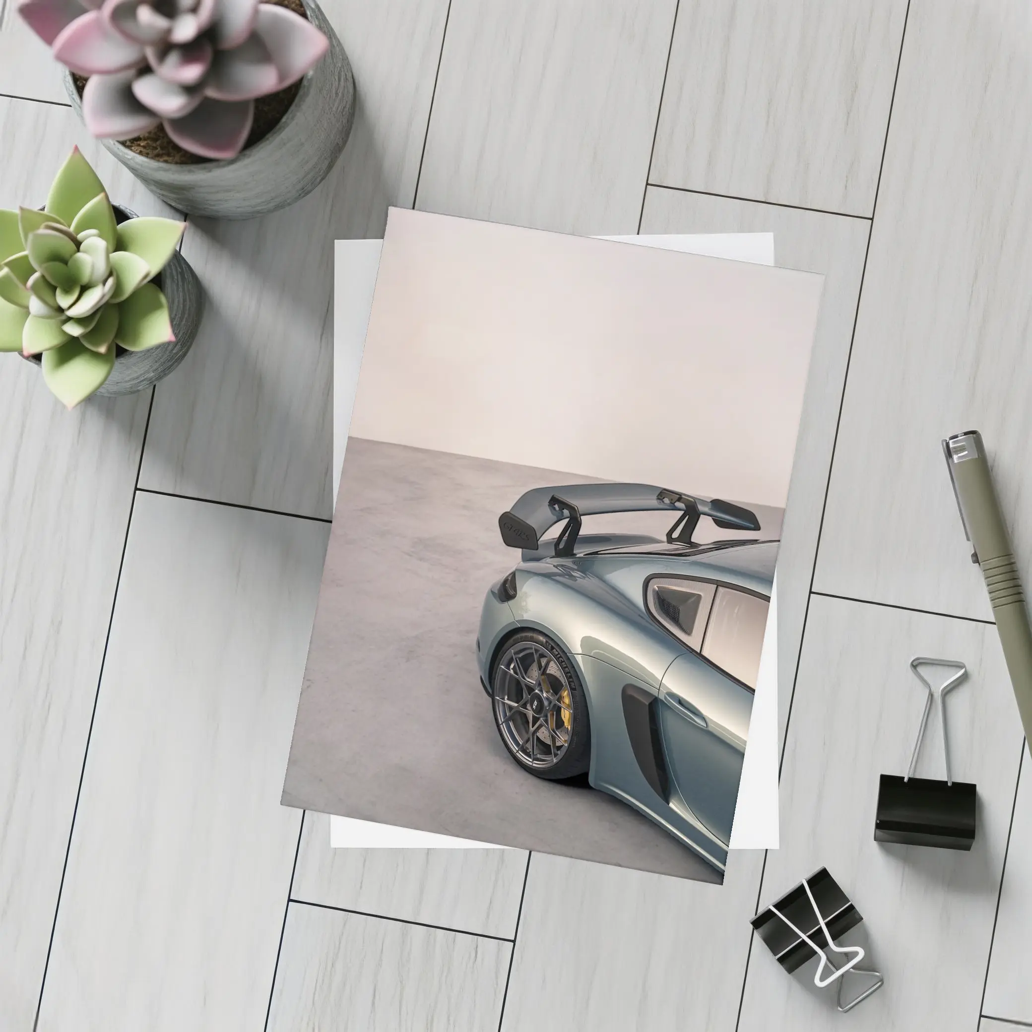Porsche Cayman GT4 RS Studio Gray – Postcards