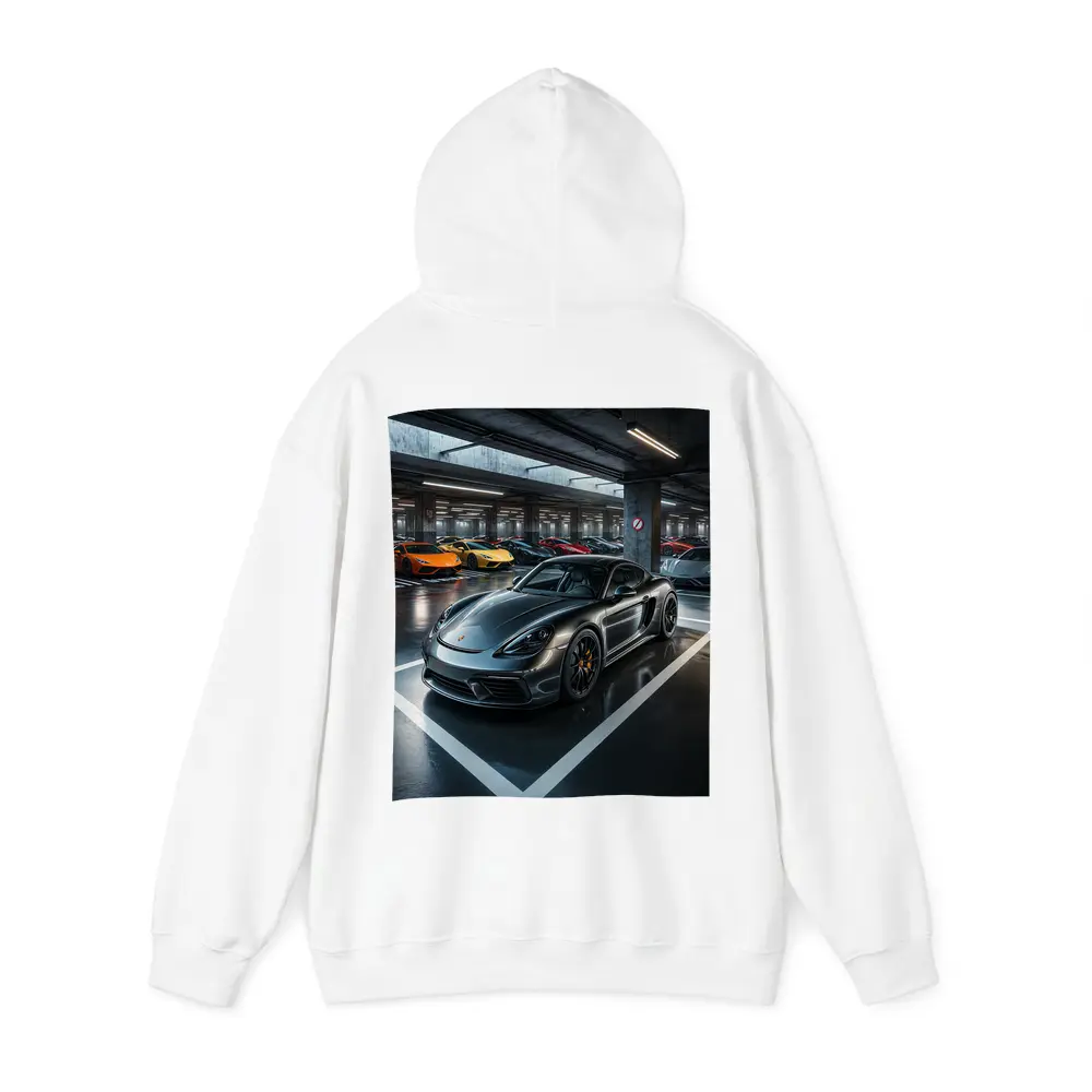 Porsche Cayman GT4 Dark Underground Parking Garage – Hoodies