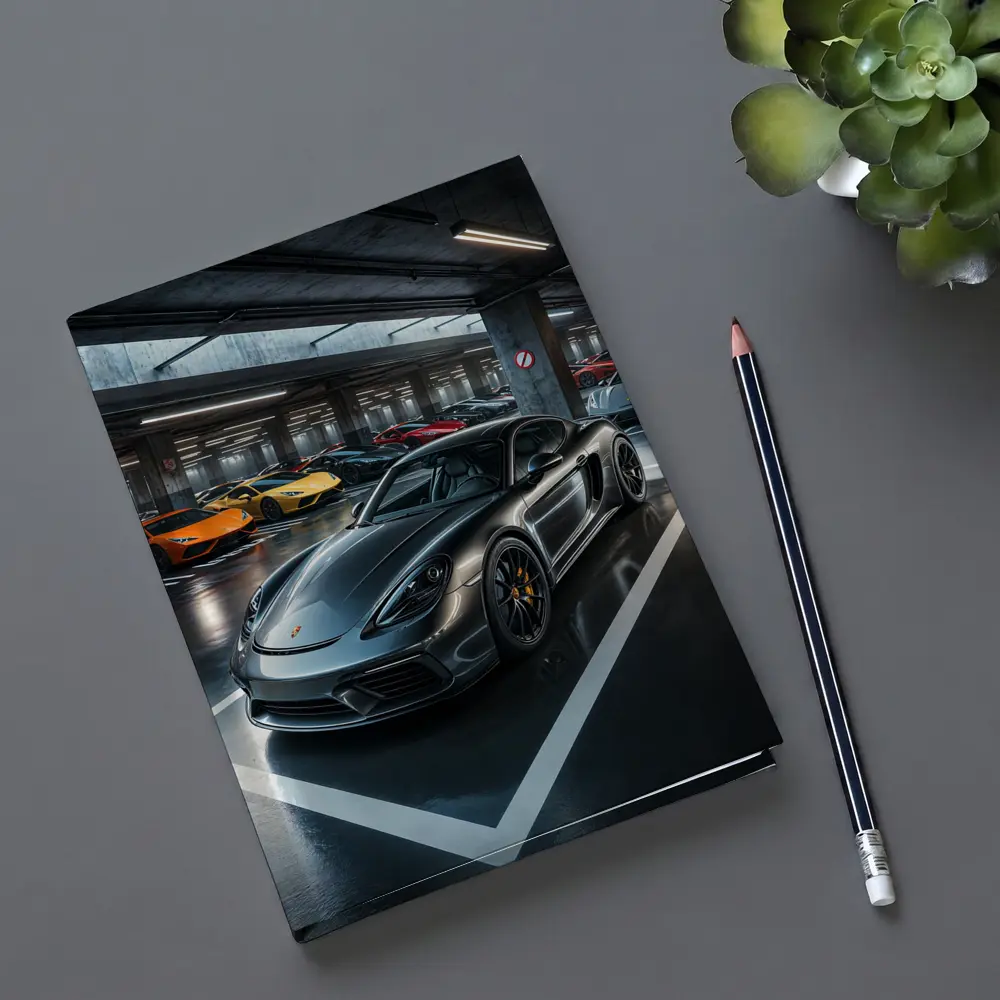 Porsche Cayman GT4 Dark Underground Parking Garage – Notebooks