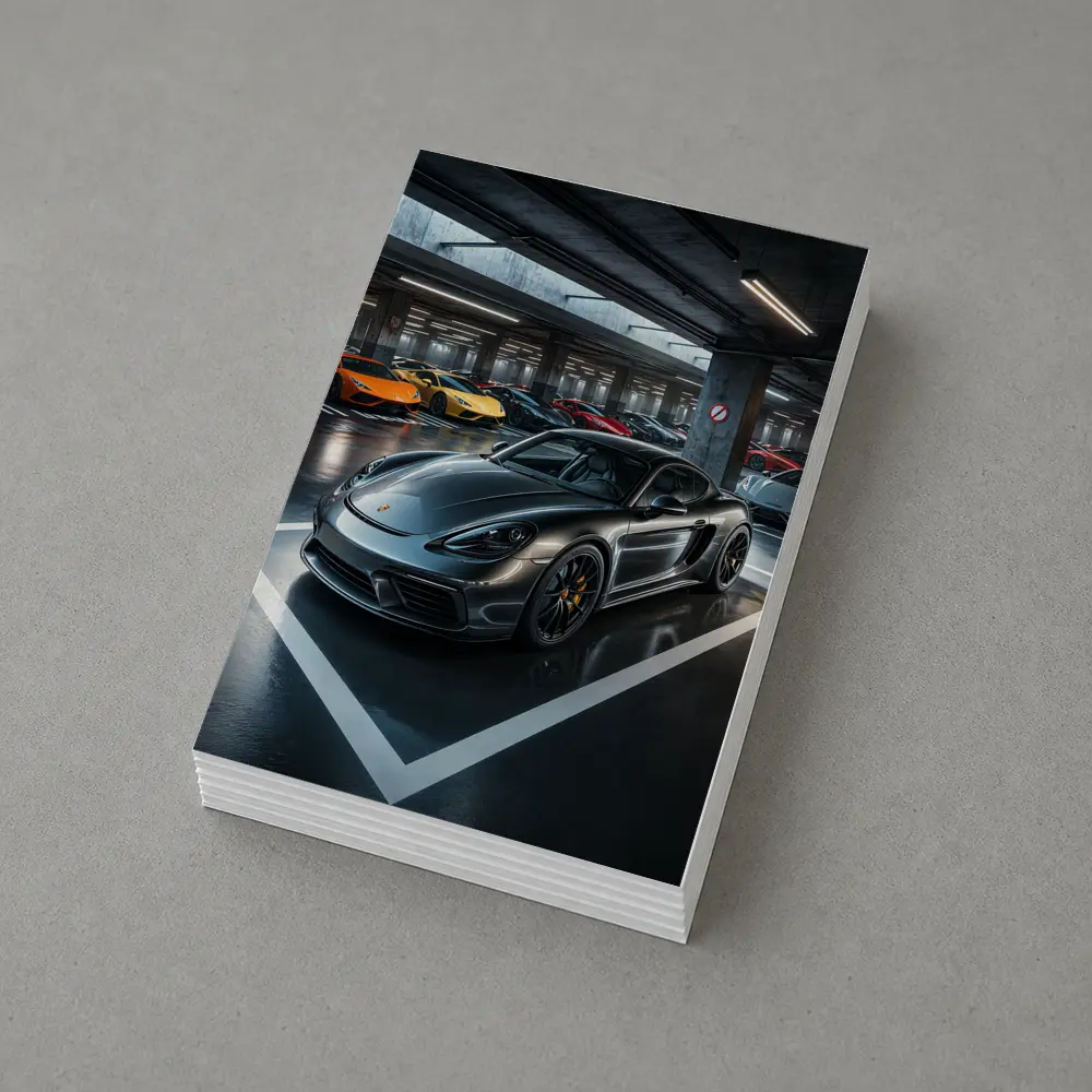 Porsche Cayman GT4 Dark Underground Parking Garage – Postcards