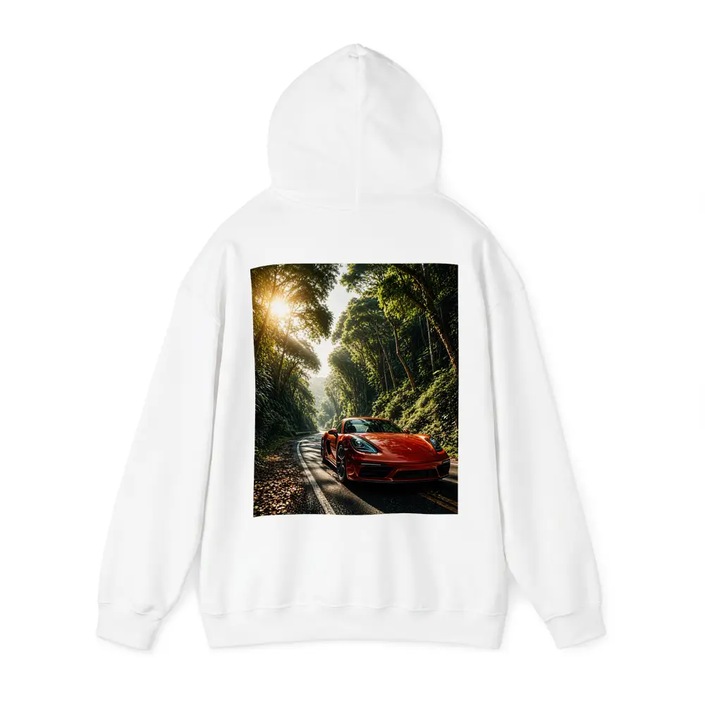 Porsche 718 Cayman Red Forest Road – Hoodies