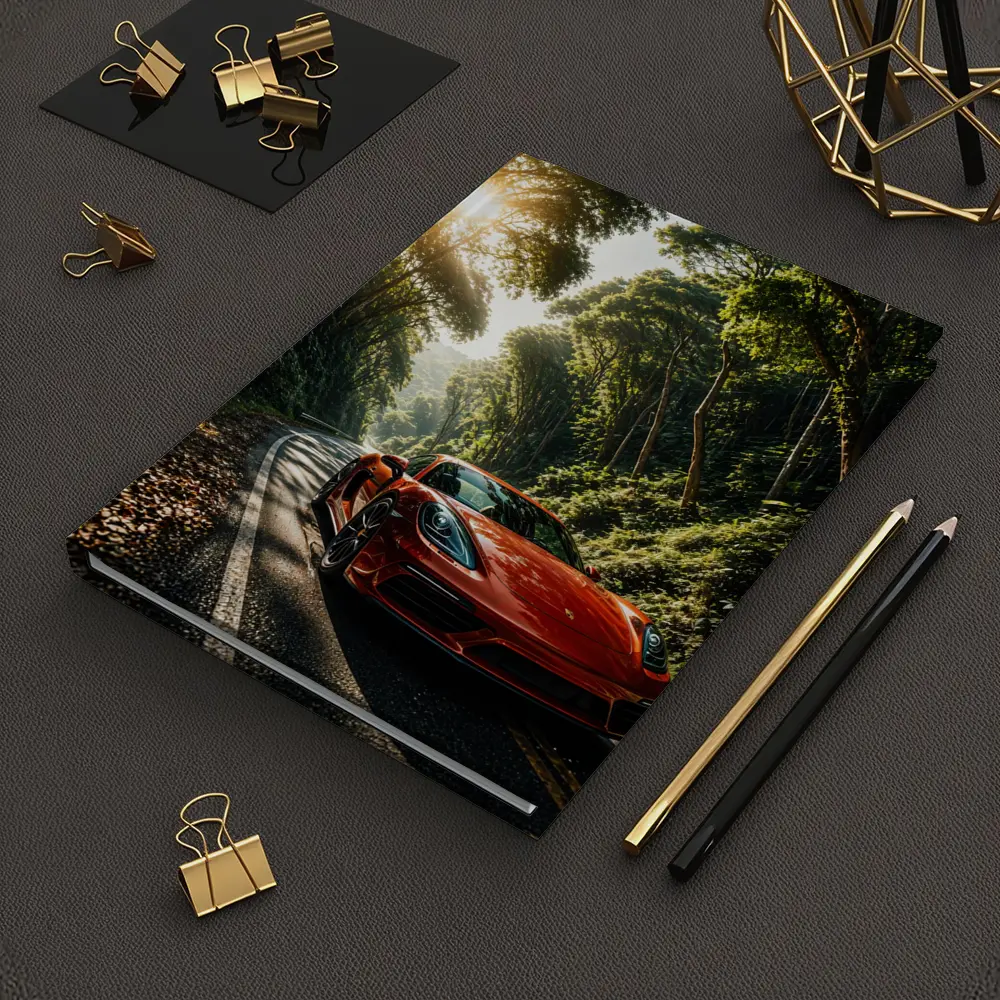 Porsche 718 Cayman Red Forest Road – Notebooks
