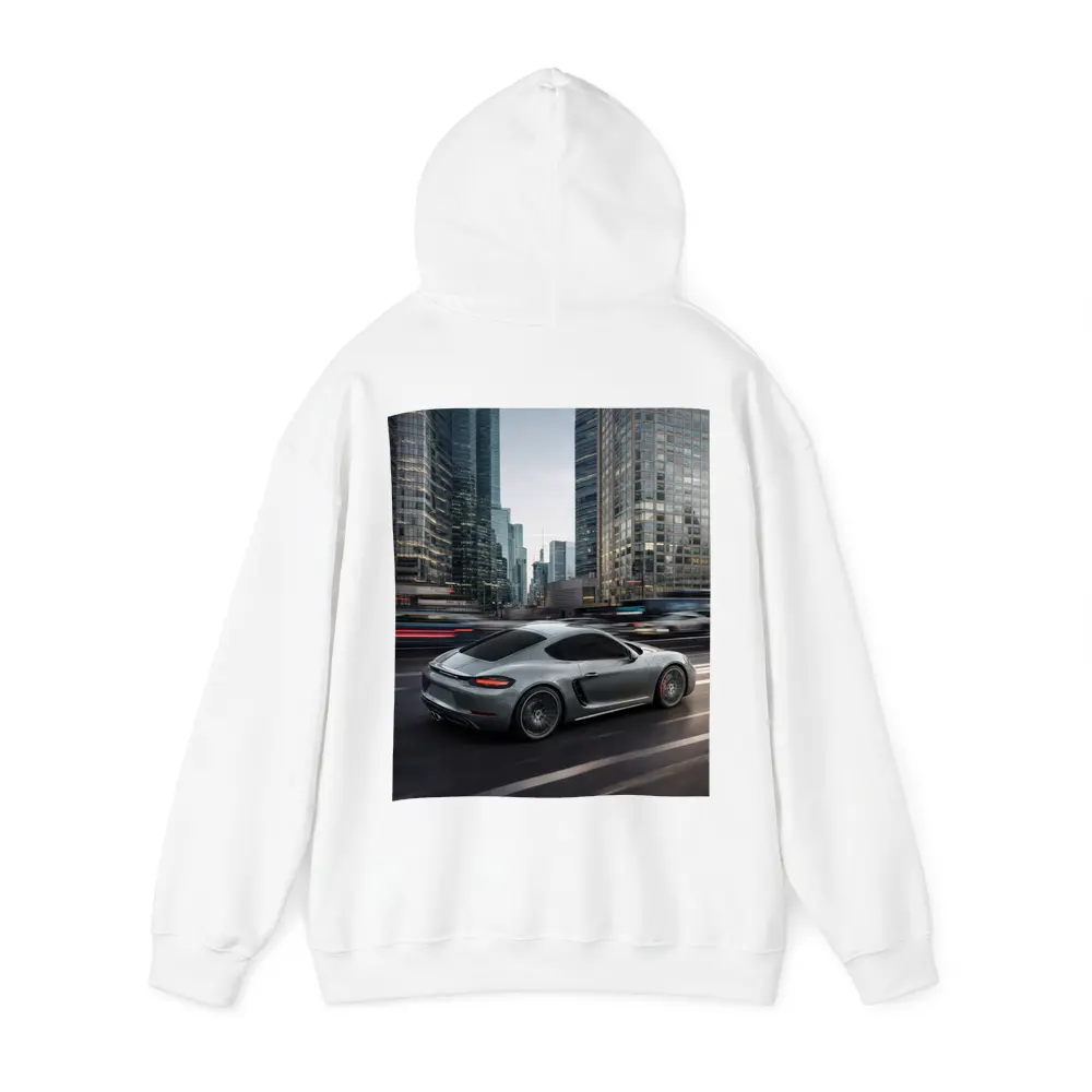 Porsche Cayman S Racing Through City Streets – Hoodies