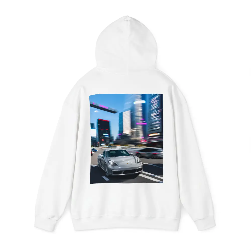 Porsche 718 Cayman Racing Through City Streets – Hoodies