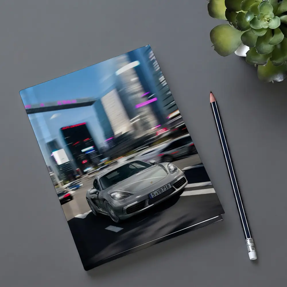 Porsche 718 Cayman Racing Through City Streets – Notebooks