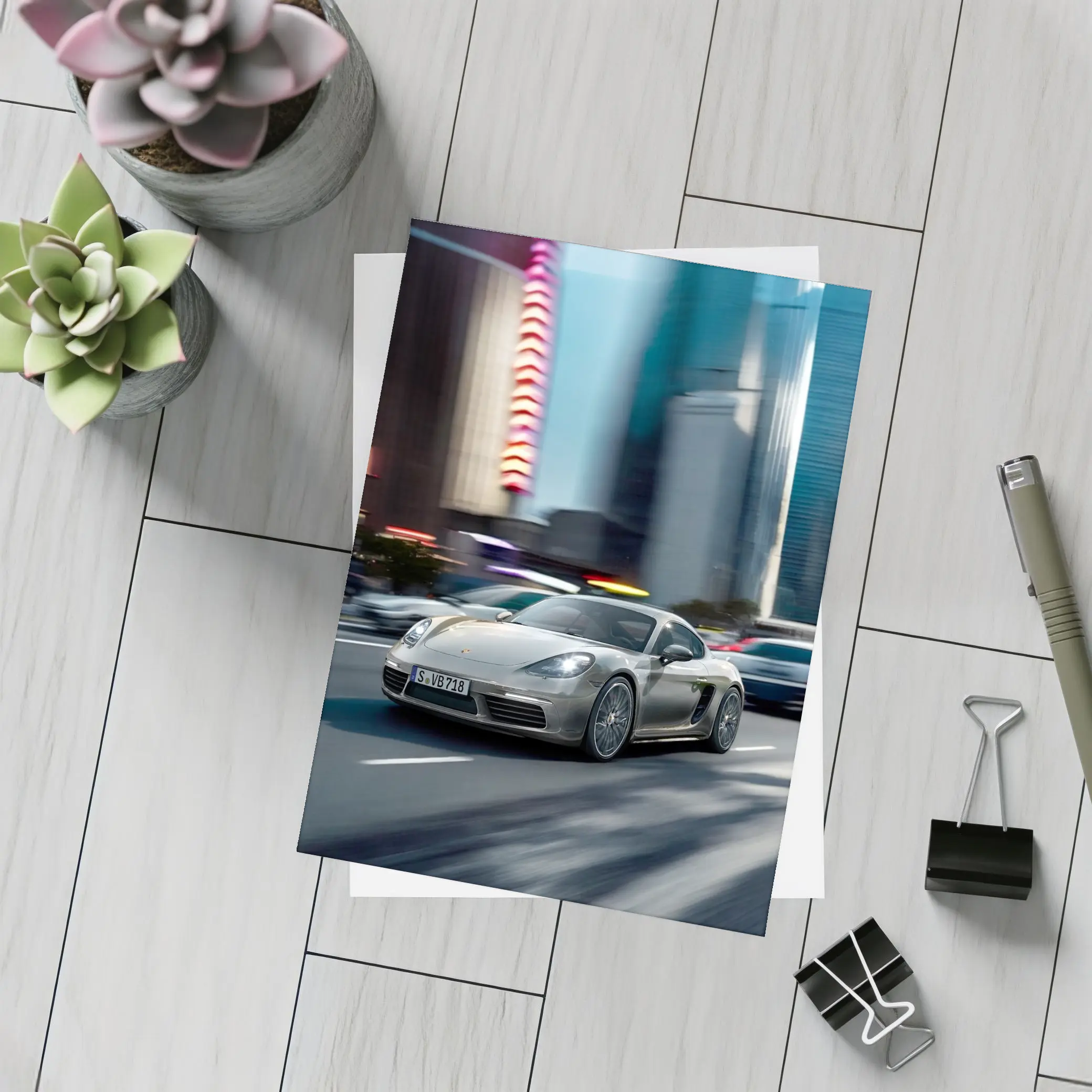 Porsche 718 Cayman S City Night Drive – Postcards