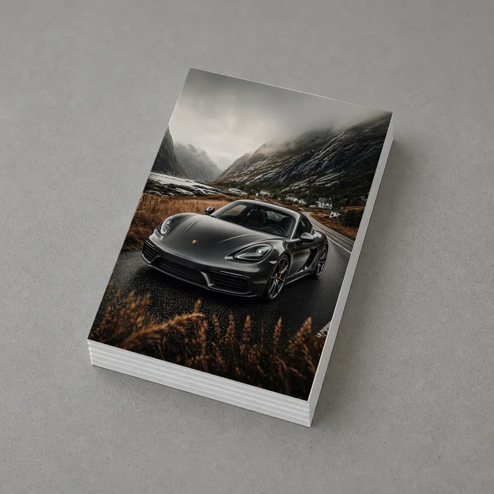 Porsche Cayman Gray Mountain Road Drive – Postcards