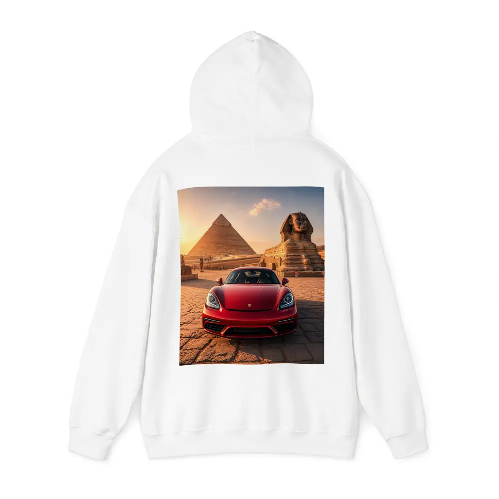Porsche 718 Cayman Red Egypt Pyramids – Hoodies