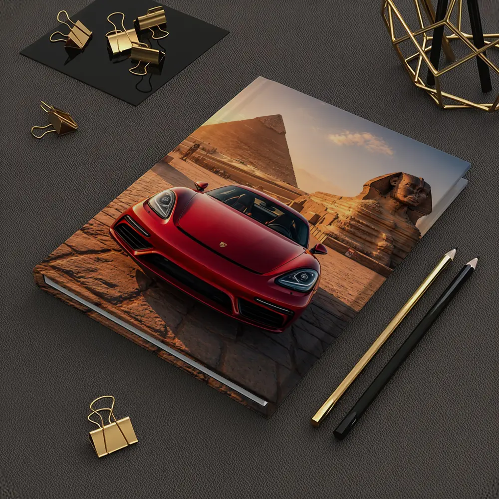 Porsche 718 Cayman Red Egypt Pyramids – Notebooks