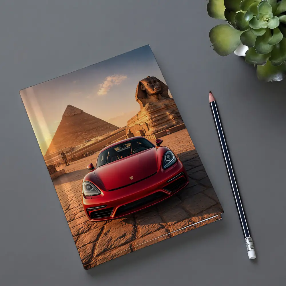 Porsche 718 Cayman Red Egypt Pyramids – Notebooks