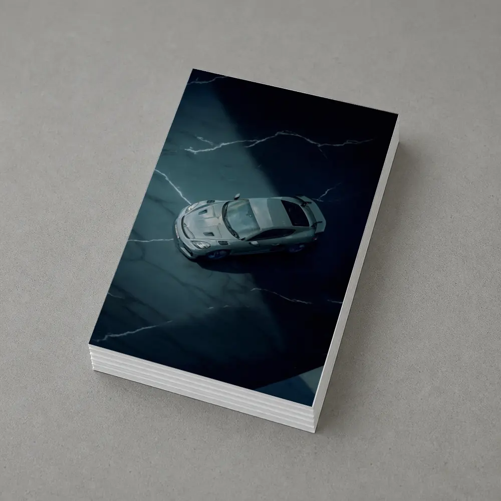 Porsche Cayman Storm Dark Marble Background – Postcards