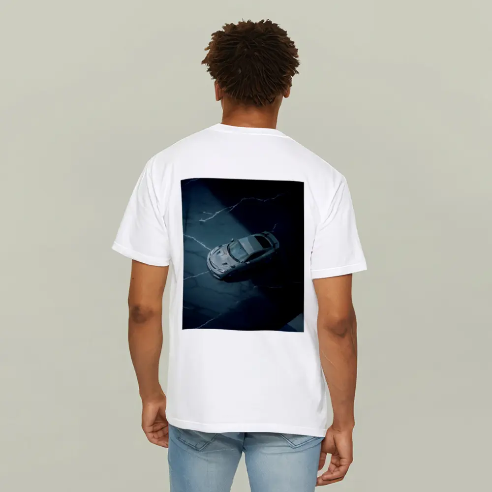 Porsche Cayman Storm Dark Marble Background – T-Shirts