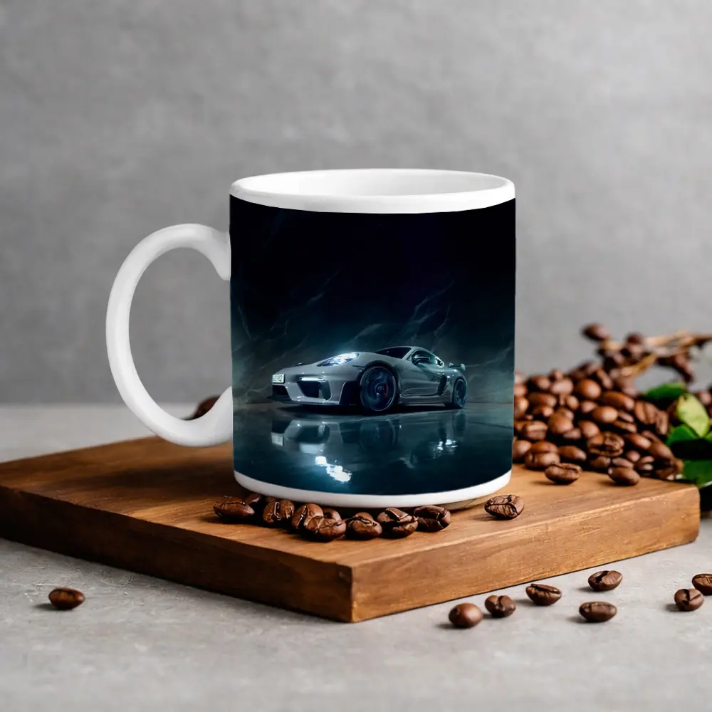 Porsche Cayman Dark Marble Cave Setting – Mugs