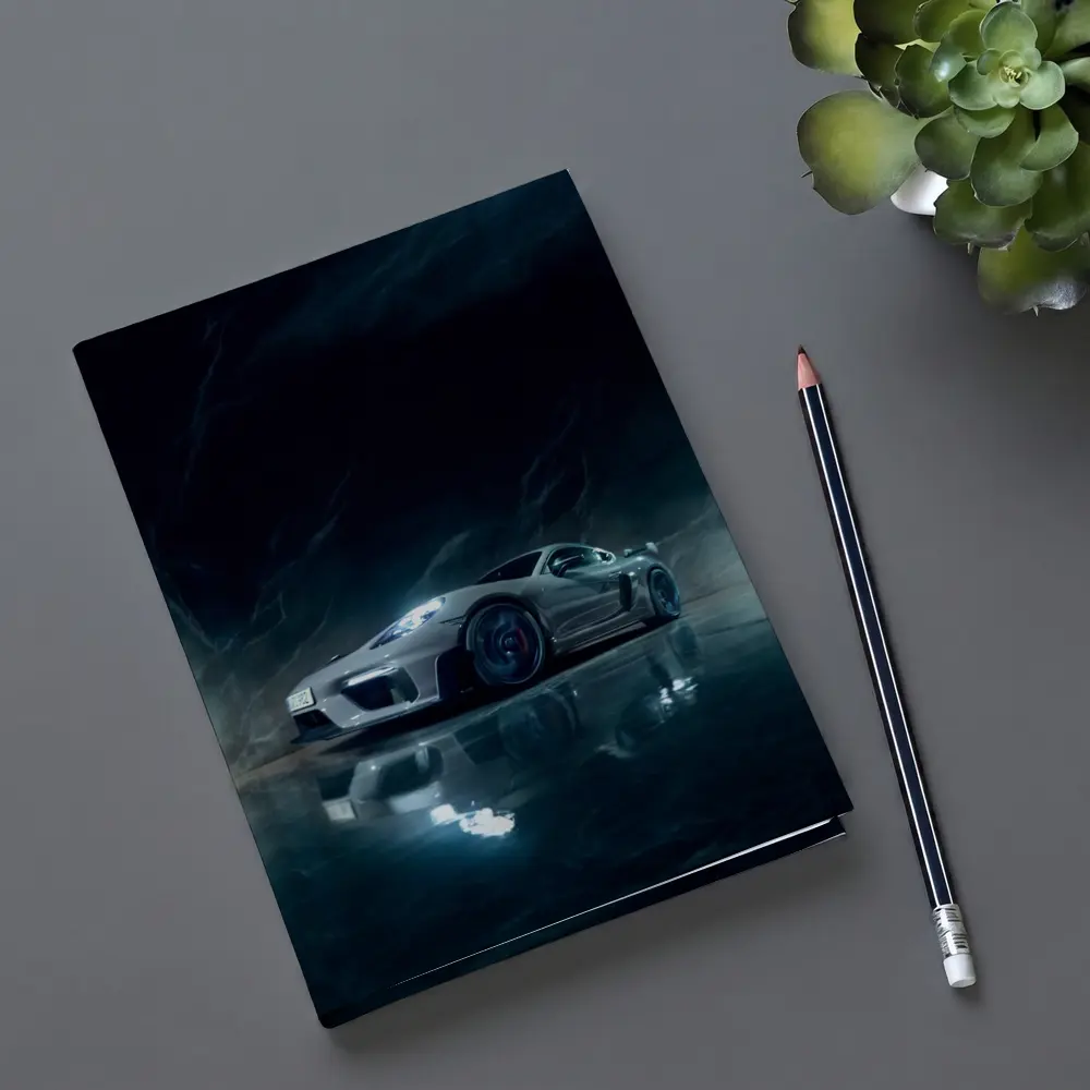 Porsche Cayman Dark Marble Cave Setting – Notebooks