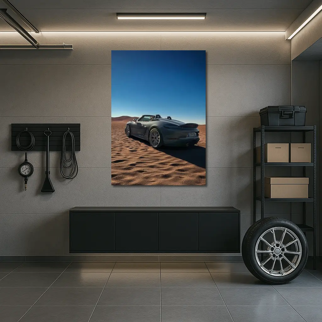 Porsche Boxster Spyder Desert Sand Dunes – Wall Art