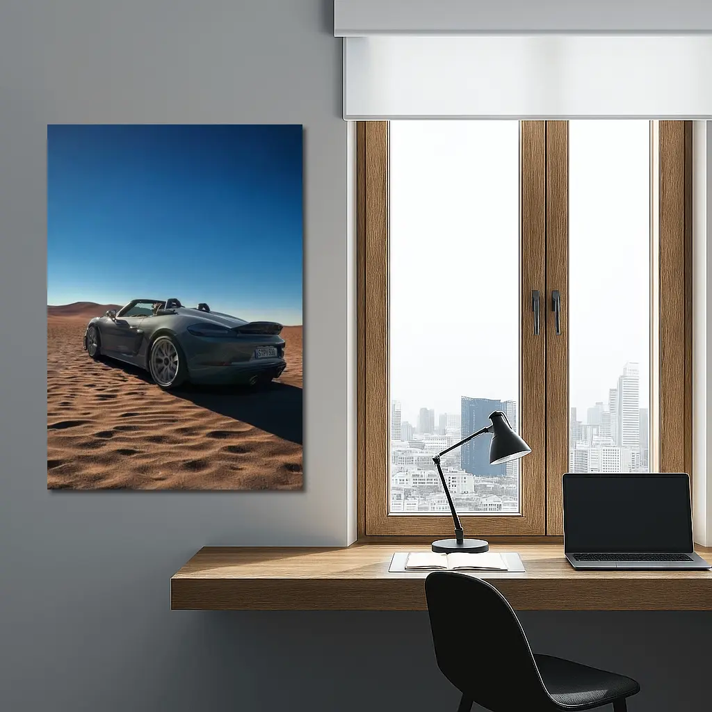 Porsche Boxster Spyder Desert Sand Dunes – Wall Art