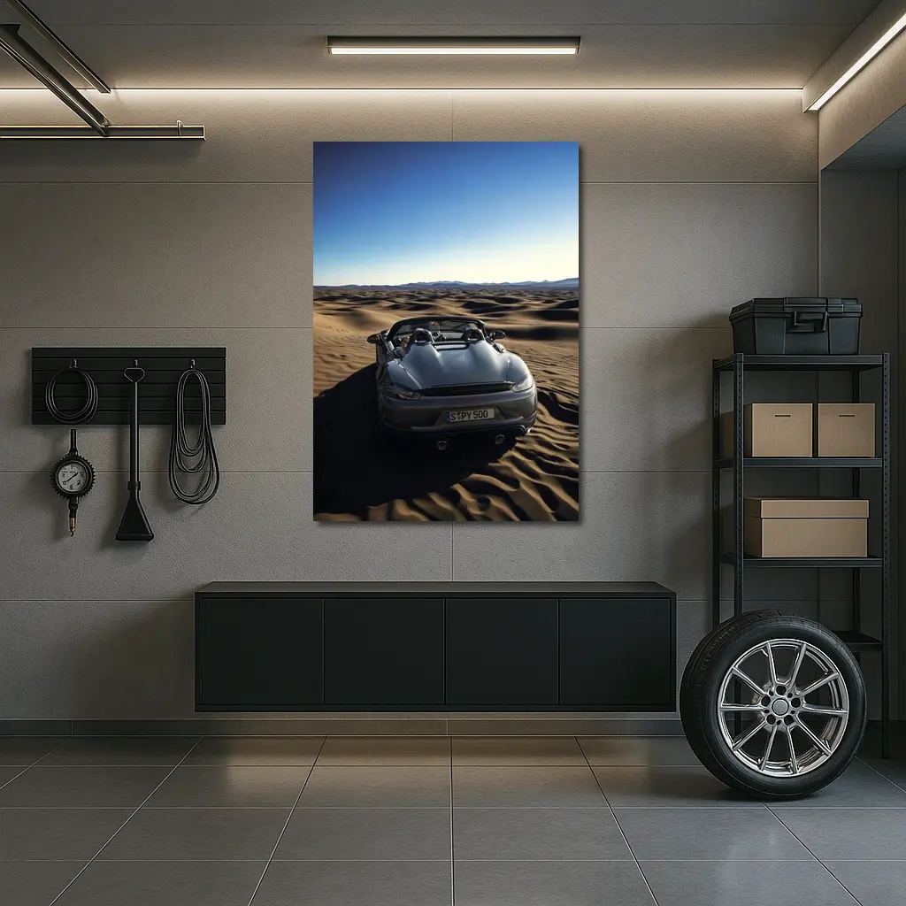 Porsche 718 Spyder RS Desert Dunes – Wall Art