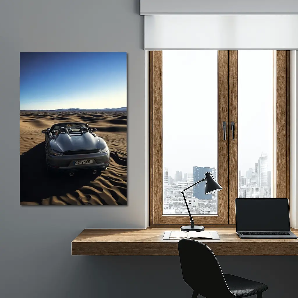 Porsche 718 Spyder RS Desert Dunes – Wall Art