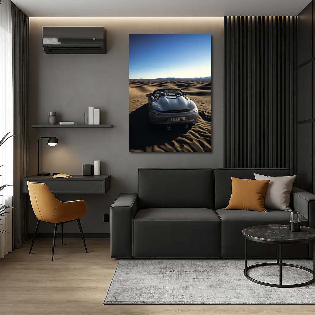 Porsche 718 Spyder RS Desert Dunes – Wall Art
