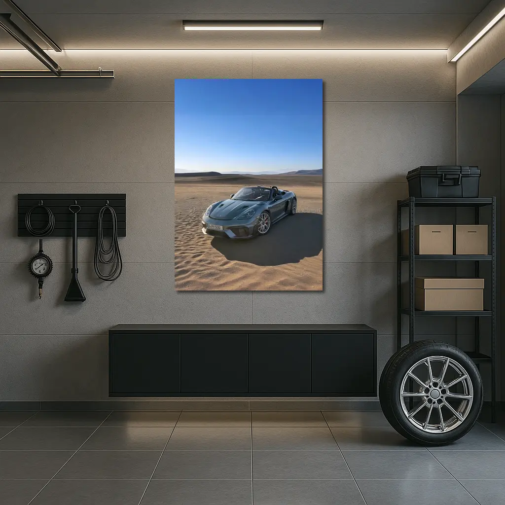 Porsche 718 Spyder RS Desert Sand – Wall Art