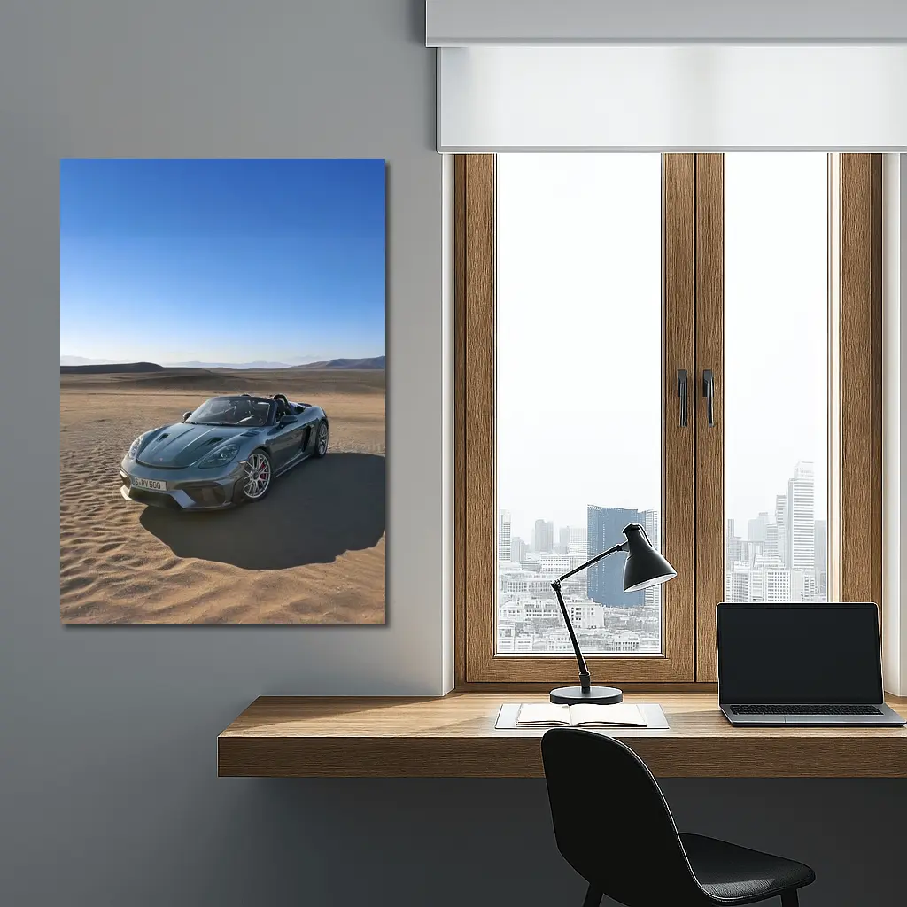 Porsche 718 Spyder RS Desert Sand – Wall Art